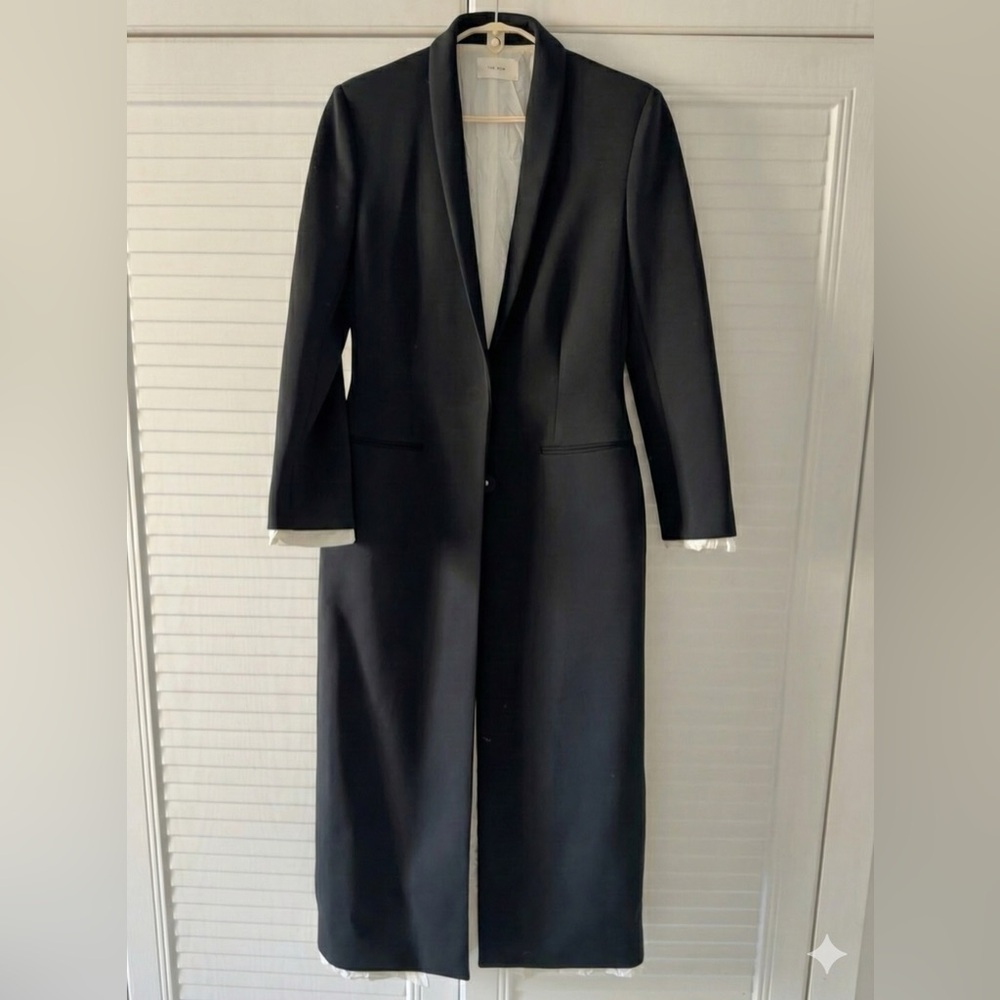 The Row Kita Scuba Long Black Women's Coat US2